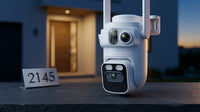 Home Security Camera System Wireless, 2K Triple Lens Cameras | Add-On Cam, 24/7 Record, 360° Pan & Tilt, Auto Tracking, Motion Detection, 2.4/5Ghz Wifi, Color Night Vision, 2-Way Audio — Lifestyle