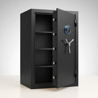 10.5 Cub Extra Large Biometric Waterproof Fireproof Home Safe | [60 Mins Fire Protection] [Dual Mode] 185 Lbs Heavy Duty Fire Proof Safe with DIY Pegboard Door for Business Office — Studio Shot