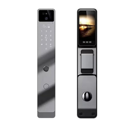 Smart Door Lock 3D Face Recognition Smart Home Door Lock Wifi NFC Digital Electronic Lock Wifi Camera Rfid Card Works ,Long Lasting