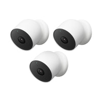 Google Nest Cam Battery Indoor/Outdoor Security Camera, 3-Pack