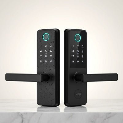 Smart Door Lock Built for Outdoor Security, Fingerprint Access, IP55 Waterproof, SUS Material, 40-60mm Doors
