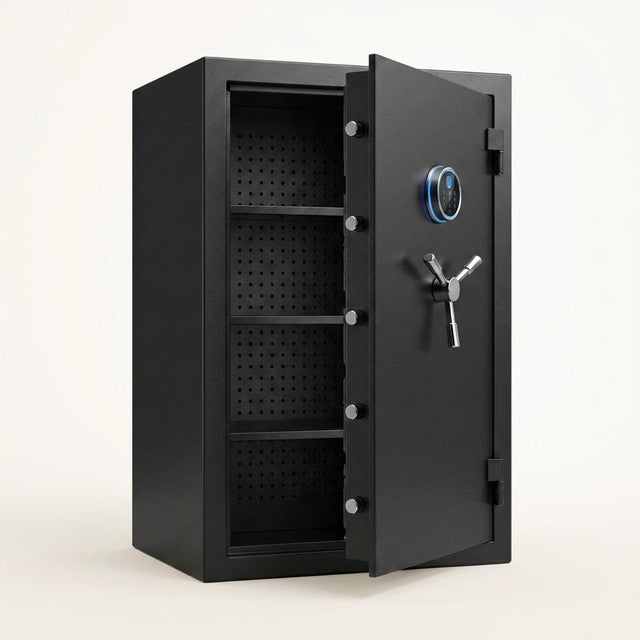 Biometric Home Safe Built to Protect Valuables, 60 Minute Fire Rating, 10.5 Cubic Feet, Waterproof Steel — Studio Shot