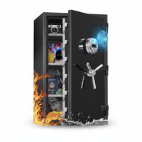 Biometric Home Safe Built to Protect Valuables, 60 Minute Fire Rating, 10.5 Cubic Feet, Waterproof Steel