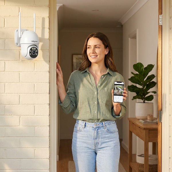 Security Camera System Designed for 24/7 Monitoring, Triple Lens 2K Video, 360° Pan Tilt Auto Track, WiFi 6