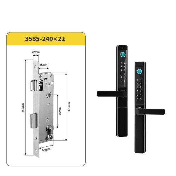 Fingerprint Double Two Side Waterproof Outdoor Smart Door Lock SUS Material for Slim Aluminum Swing Sliding Lock ,Corrosion-Resistant