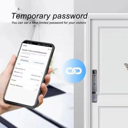 Smart Door Lock 3D Face Recognition Smart Home Door Lock Wifi NFC Digital Electronic Lock Wifi Camera Rfid Card Works ,Long Lasting